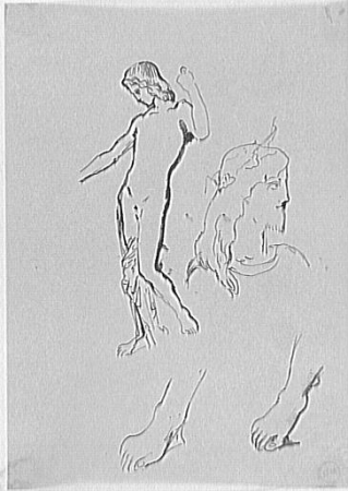 Oedipus Study Sheet for Oedipus and the Sphinx, Gustave Moreau