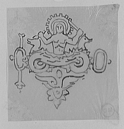 Study of a decorative motif from the Collection of monuments in the Naples Museum, for The Muses leave Apollo, the tattooed Salome and Salome dancing before Herod, Gustave Moreau, between 1850 and 1895