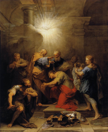 Ananias Restoring the Sight of St Paul, Jean Restout, 1719