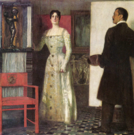 Franz and Mary Stuck in the Studio, Franz Stuck, 1902