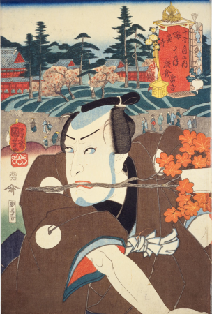 October of the Twelve Months, Kaikoji Temple, Togo Asakura, Utagawa Kuniyoshi, 1852