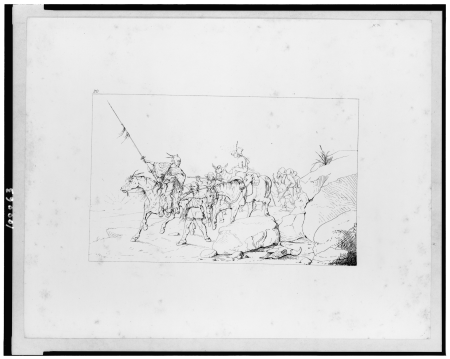 Albert S. Johnston crossing the dessert (sic) to join the Southern army LCCN90709994, 1864