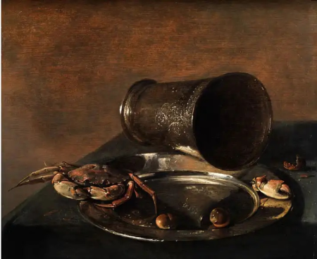 Still Life with crab and chalice, Jan Olis, circa 1650