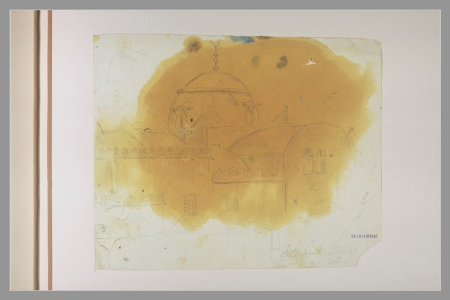 Chassériau - Vue extérieure d'une mosquée, RF 25497, Recto, Théodore Chassériau