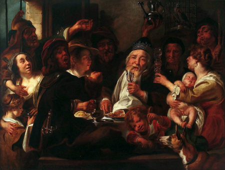 King of drunkards, Jacob Jordaens, circa 1638
