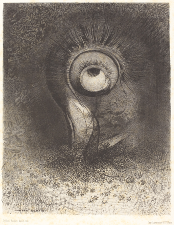 There was perhaps a first vision attempted in the flower, Odilon Redon, 1883