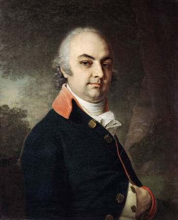 “Portrait of an unknown person in a provincial uniform”, Vladimir Borovikovsky, 1801