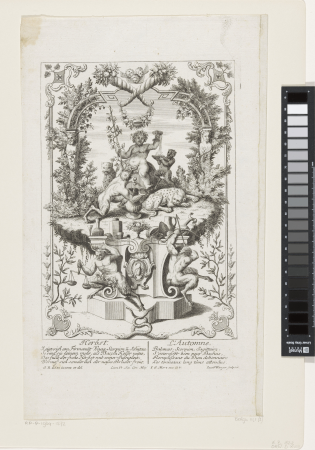 Herfst Herbst L'Automne (titel op object) Vier jaargetijden (serietitel), RP-P-1964-1572, between 1714 and 1762