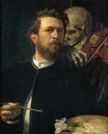 Self-Portrait with Death Playing the Fiddle, Arnold Böcklin, 1872