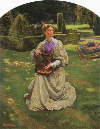 John Liston Byam Shaw The Caged Bird, Maud Tindal Atkinson