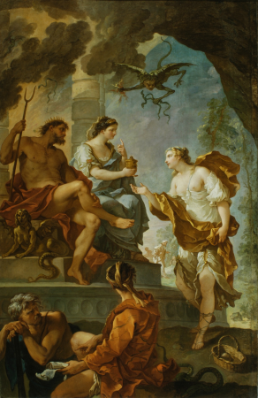 Psyche Obtaining the Elixir of Beauty from Proserpine, Charles-Joseph Natoire, circa 1735