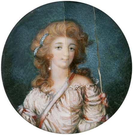 Miniature of Beautiful Bythinienne (Zofia Potocka)., between 1790 and 1795