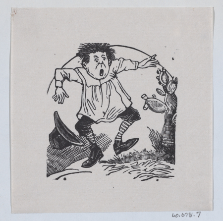 A man jumping up after pricking his finger on a cactus, José Guadalupe Posada, circa 1880–1910