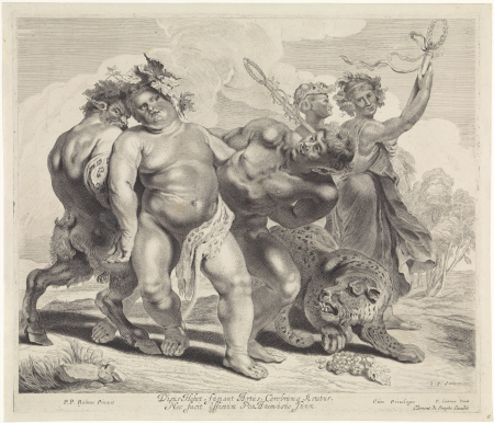 Dronkenschap van Bacchus, RP-P-H-H-1299, Jonas Suyderhoef, between 1643 and 1677