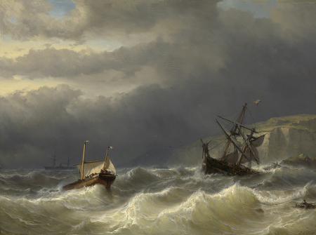 Storm in the Strait of Dover, Louis Meijer, from 1819 until 1866