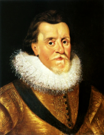 Portrait of James I Stuart., Paul van Somer I, circa 1620
