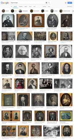 Screenshot of Google Images search for 'Daguerreotype ' - 2019-04-01