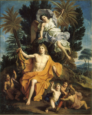 Story of Apollo - Apollo Crowned by Victory after Having Slayed Python, Noël Coypel, circa 1688