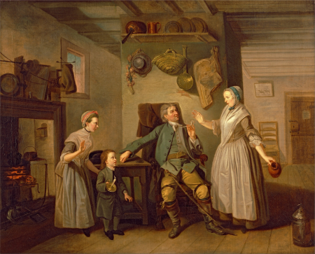 David Garrick and Mary Bradshaw in David Garrick's "The Farmer's Return", Johann Zoffany, circa 1762