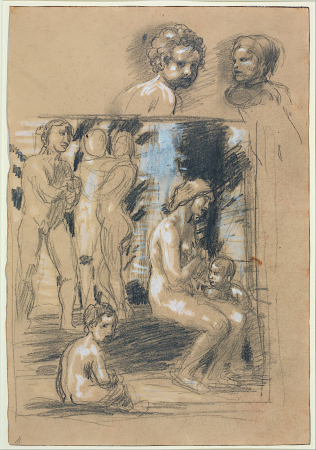 Study for the composition of In Praise of Modesty, Hans von Marées, circa 1879