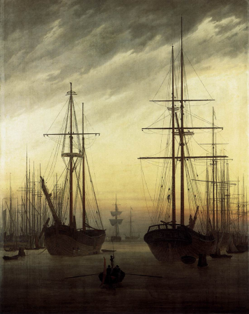 View of a harbor, Caspar David Friedrich, between 1815 and 1816