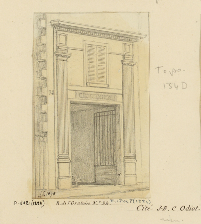 Passages R. D. cité J. B. C Odiot. Rue de l’oratoire n°34. D.8021(1224)(3), Léon Leymonnerye, En 1875