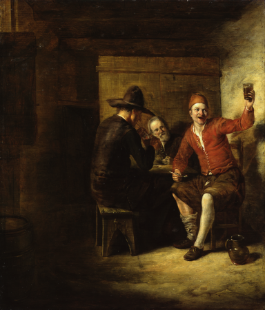 Three men in a tavern, Pieter de Hooch, um 1650
