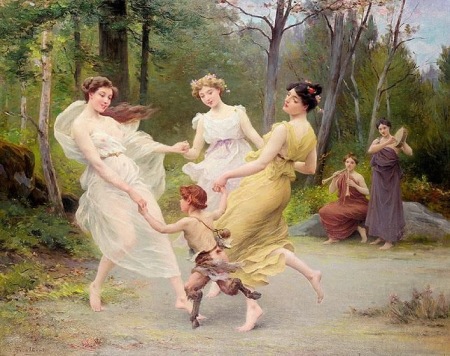 The Three Graces Dancing With A Faun, Jules Scalbert
