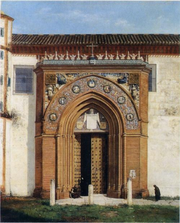 Front of the convent of Santa Paula, Rosendo Fernández, 1865