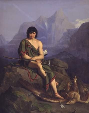 A Hunter Resting after Killing an Eagle, Heinrich Eddelien, between 1817 and 1852