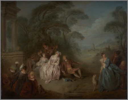 Assemblée dans un parc, PDUT878(1), Jean-Baptiste Pater, between 1715 and 1736