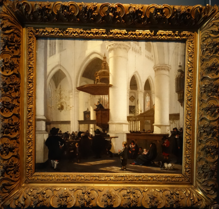 Sermon in the Oude Kerk in Delft, Emanuel de Witte