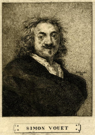 Frederic Hillemacher--portrait of Simon Vouet--etching--1854--British Museum, Simon Vouet