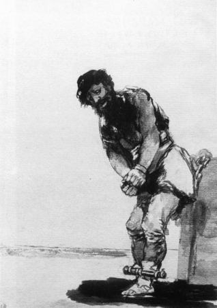 Chained Prisoner, Francisco Goya, between 1806 and 1812