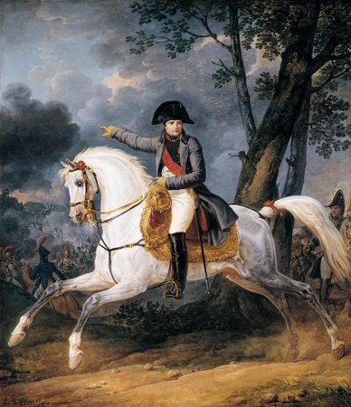 Equestrian portrait of emperor Napoleon I, Carle Vernet, between 1805 and 1810
