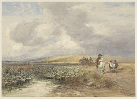 Landschap met reizigers, RP-T-1977-3, David Cox, between 1793 and 1859
