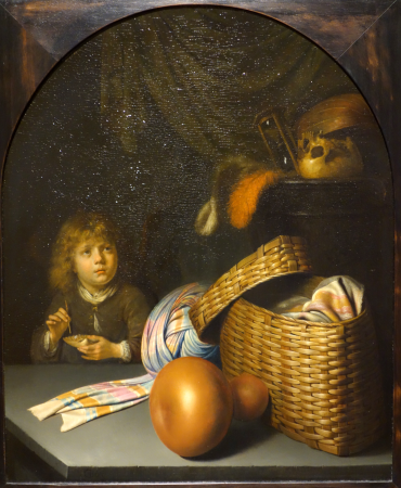 Still Life with a Boy Blowing Soap-bubbles, Gerrit Dou