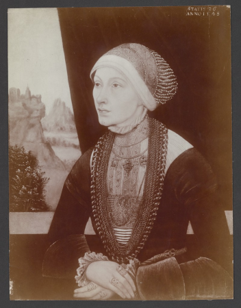 Photographic print of portrait painting attributed to Lucas Cranach the Younger