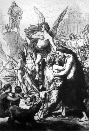 Idun Brought Back to Asgard, Lorenz Frølich, published 1906