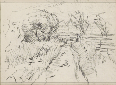 Sloot in een landschap, RP-T-1959-298-25(R), Anton Mauve, between 1848 and 1888