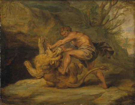 Samson and the Lion. Study, Peter Paul Rubens, between 1628 and 1699