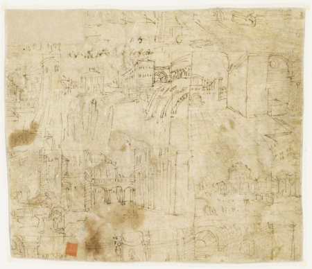 CALIARI Paolo - Vue d'architecture, RF 38926, Verso, Paolo Veronese