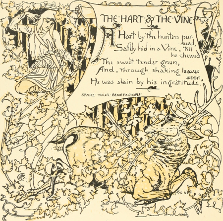 The baby's own Aesop - being the fables condensed in rhyme with portable morals pictorially pointed by Walter Crane. Engraved and printed in colours by Edmund Evans (1908) (14566728800), 1908