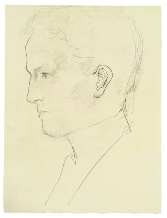 August Macke Josef Cordier im Profil 1907, August Macke