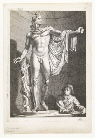 Apollo Belvedere Apollo Pythius (titel op object), RP-P-1933-349