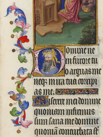 Detail of the initial with the Saracen head, between 1411 and 1416