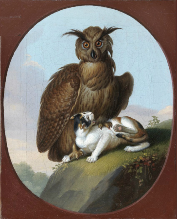 Johann Wenzel Peter – Eine Eule greift eine Katze, Johann Wenzel Peter, before 1829