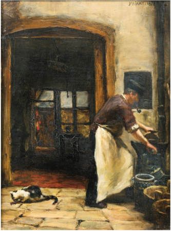 The Butcher with the Pipe and the Cat, Émile Friant, 1878