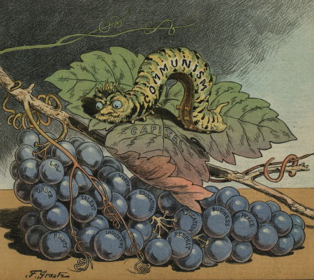 "Communism" "Capital" 1883 art - from, A destructive worm - F. Graetz. LCCN2012645461 (cropped), Friedrich Graetz