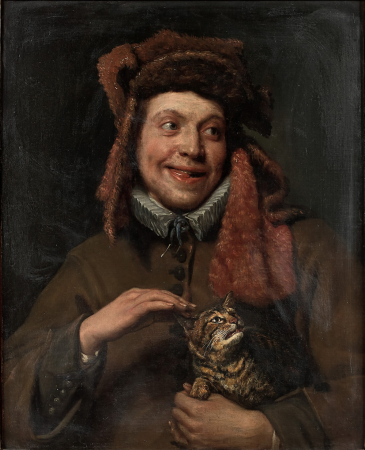 Portrait of a young man holding a cat (An allegory of touch), Michiel Sweerts, between 1638 and 1664